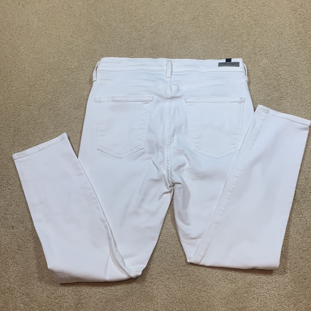 Citizens of Humanity White Size 30 Rocket Crop Mid Rise Skinny Jeans